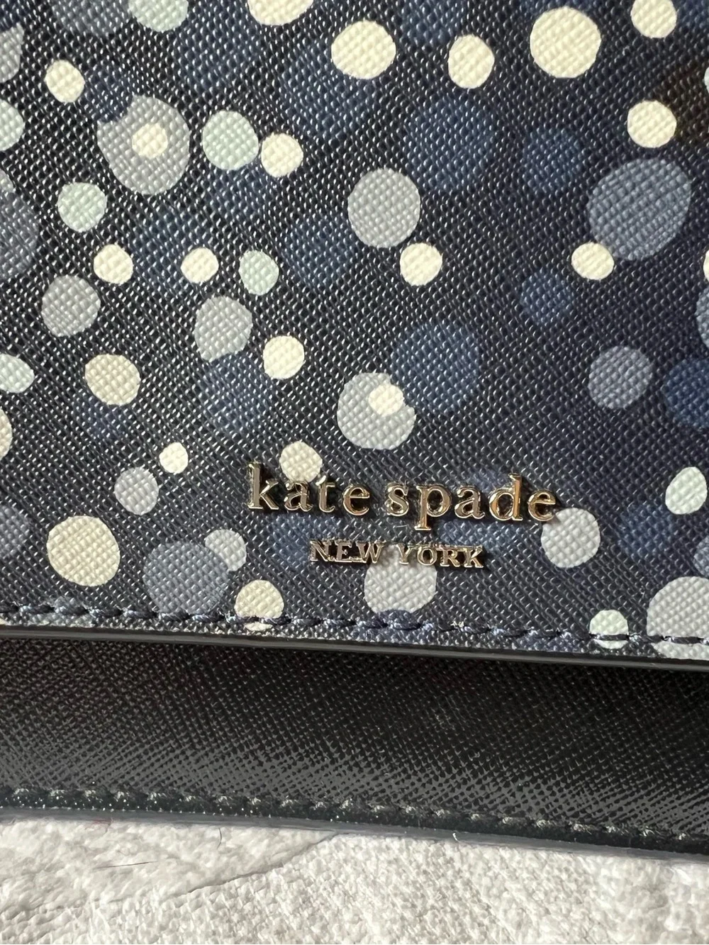 kate spade Black and White Polka Dot Chain Shoulder Bag